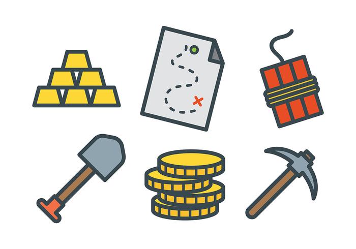 700x490 Gold Rush Vector Icons