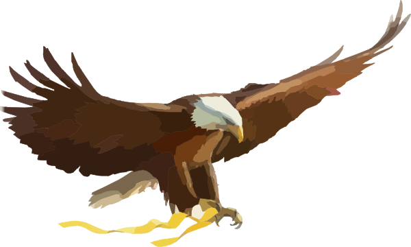 600x360 Soaring Eagle Clip Art
