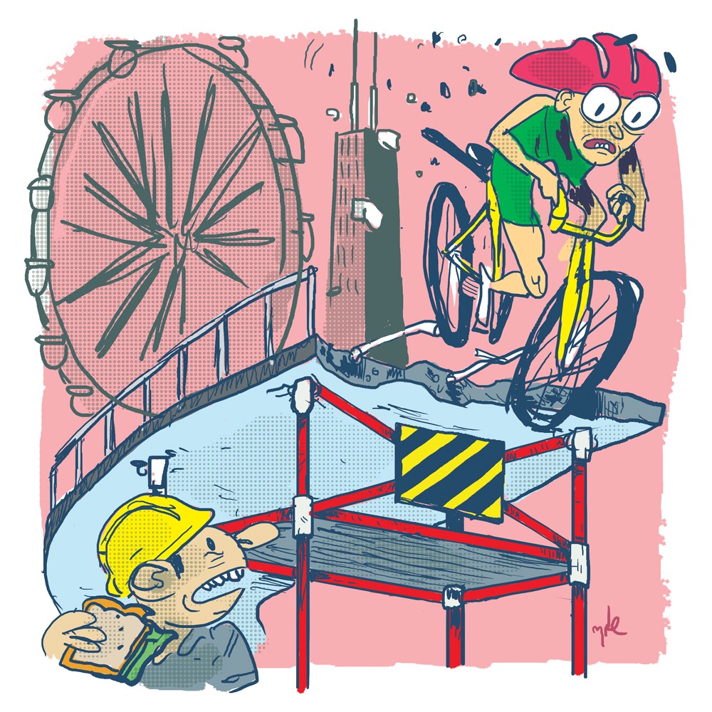 1000x1000 Bridge Clipart Pink