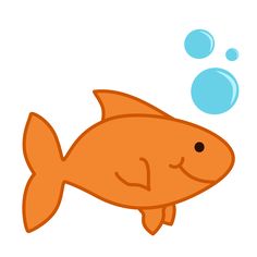 236x236 Goldfish Blank Card Printable And Free Matching Clip Art Image