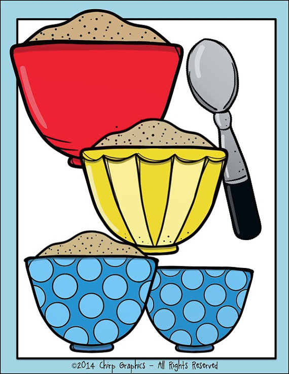 570x737 Goldilocks And The Three Bears Clip Art Set