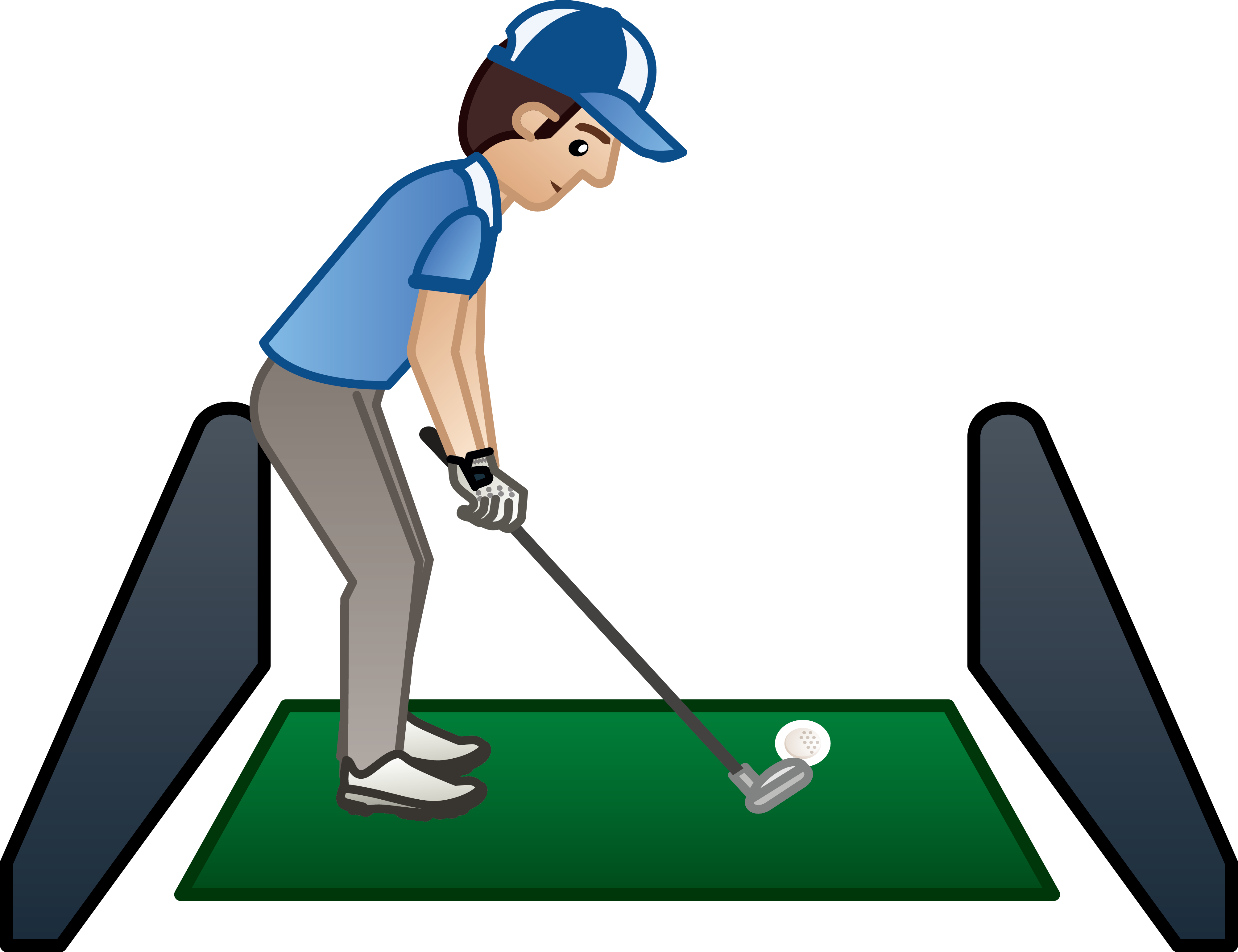 4013x3087 Golf Ball Driving Range Clip Art