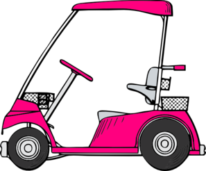 297x246 Pink Golf Cart Clip Art