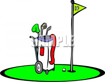 350x274 Royalty Free Clip Art Image Golf Bag