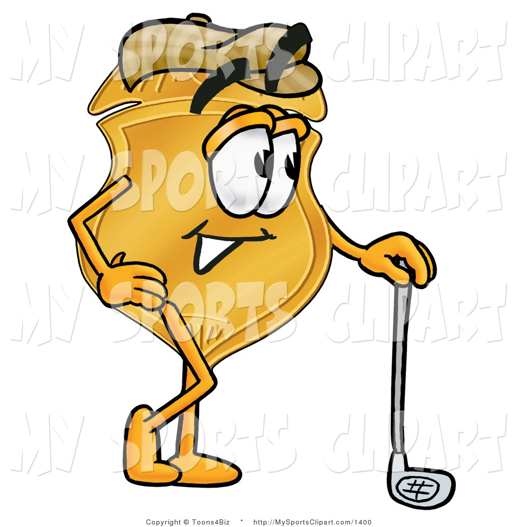 1024x1044 Sports Clip Art Of A Gold Badge Mascot Cartoon Character Leaning