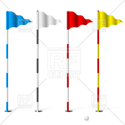 400x400 Flags Of The Golf Course Royalty Free Vector Clip Art Image