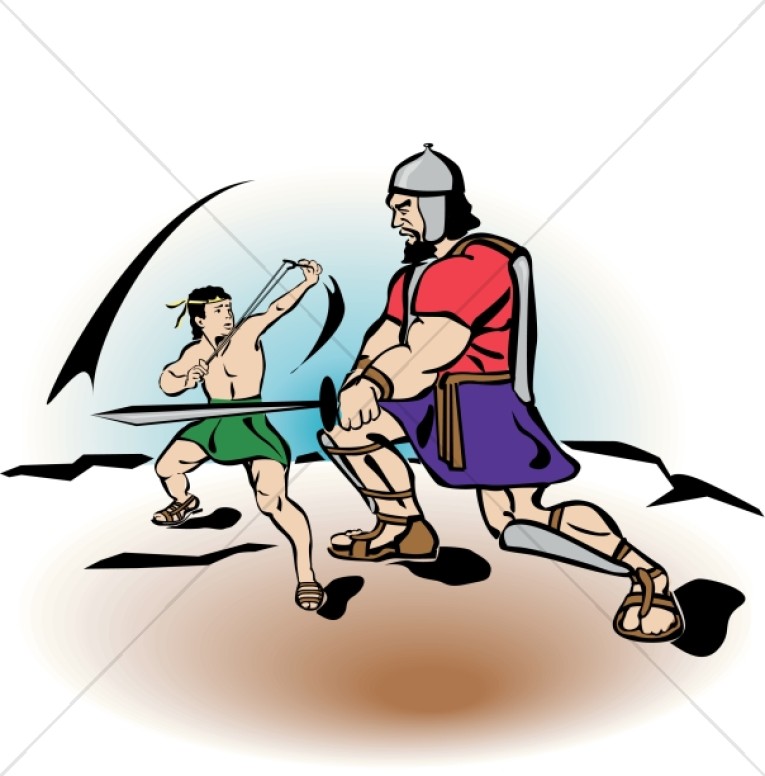 765x776 David Battles Goliath Childrens Church Clipart