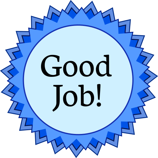 512x512 Award Medal Blue Good Job