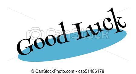 450x246 Good Luck Rubber Stamp. Grunge Design With Dust Scratches