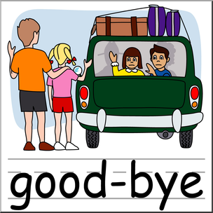 304x304 Clip Art Basic Words Good Bye Color Labeled I