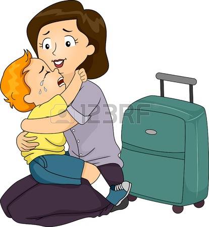 414x450 Boy Giving Mom A Hug Goodbye Clipart