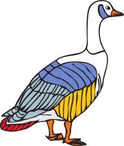 255x299 Colorful Goose Clip Art
