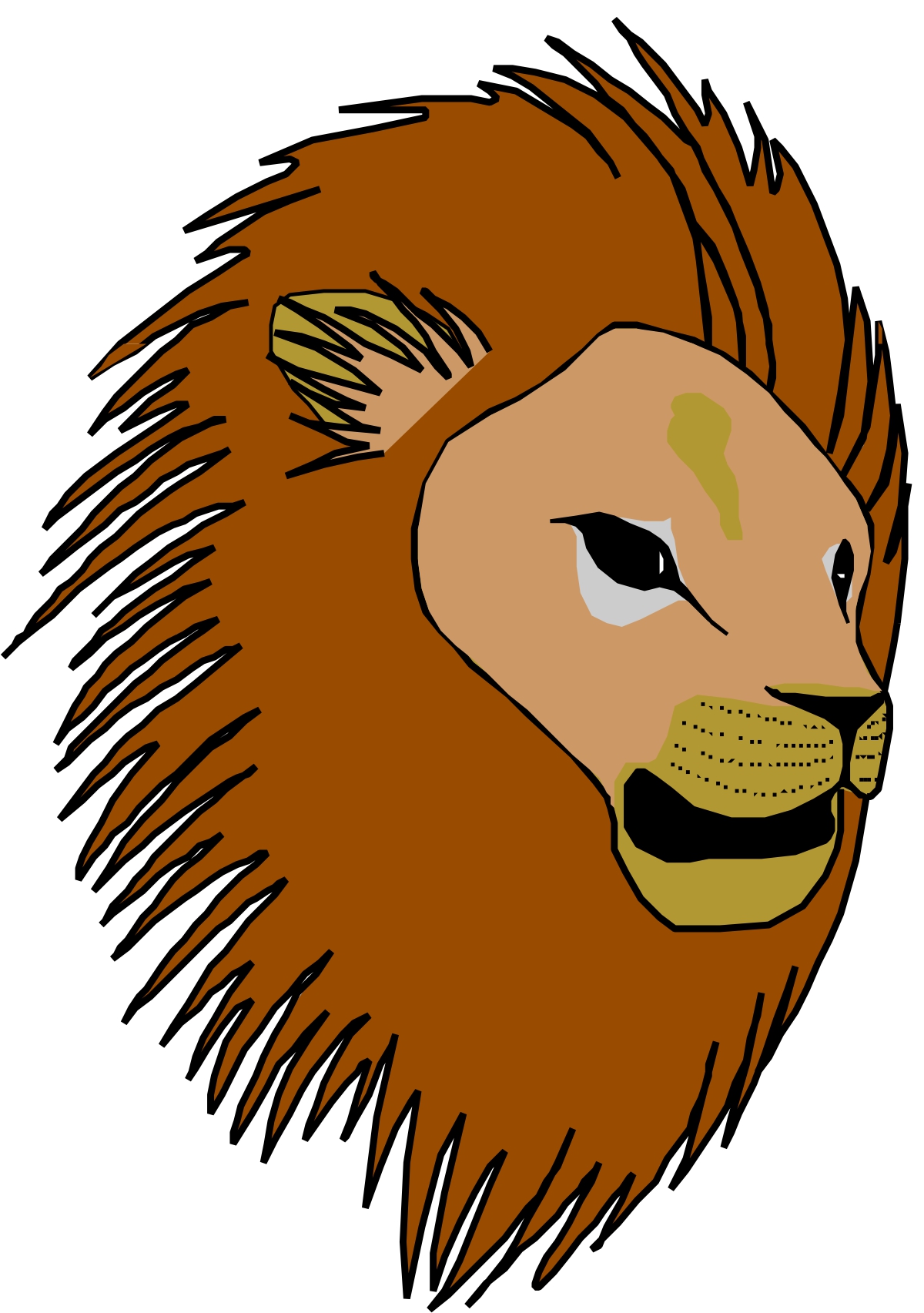 1200x1705 Lion Head Bmp Color Clipart
