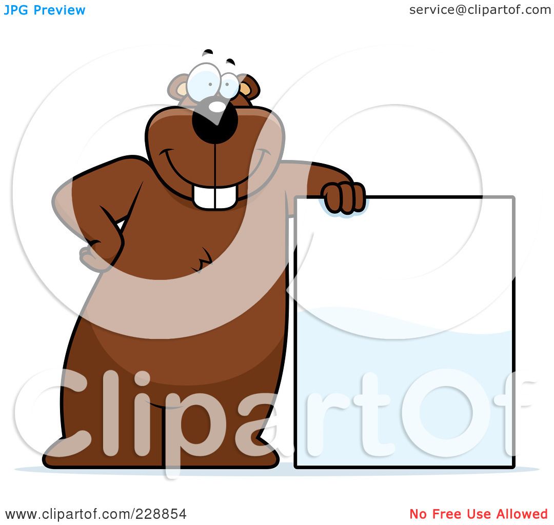 1080x1024 Royalty Free (Rf) Clipart Illustration Of A Gopher Leaning Against