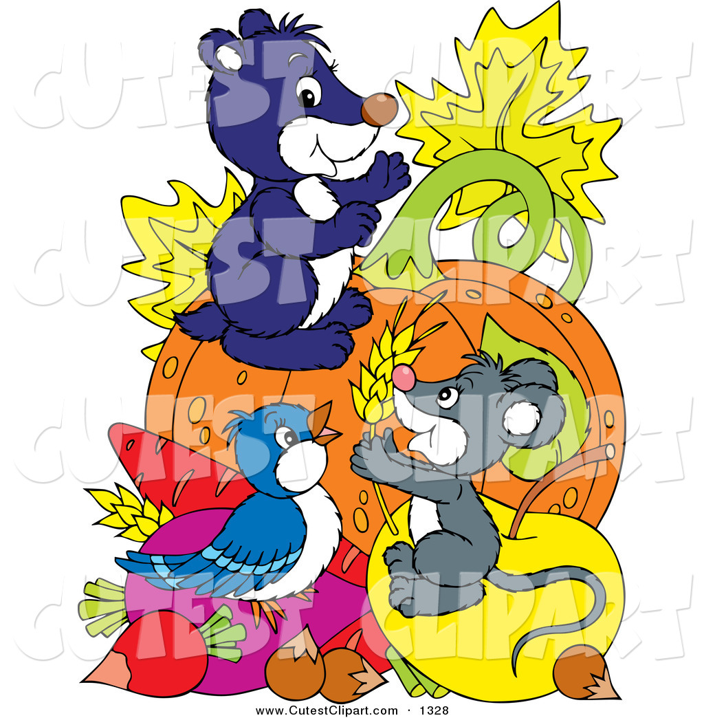 1024x1044 Vector Clip Art Of A Friendly Blue Bird, Mouse And Gopher On Top