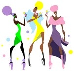 150x144 Beautiful Goth Girl In Dress Royalty Free Vector Clip Art Image