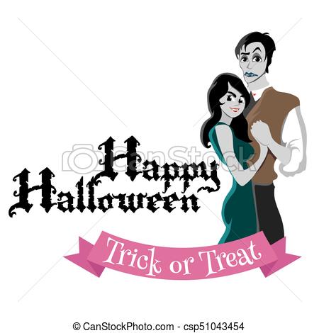 450x470 Halloween Gothic Party With Vampire Couple, Fun Background