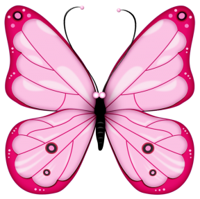 288x287 Gothic Single Butterfly Clipart