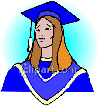 323x350 Graduate Wearing A Cap And Gown Clipart