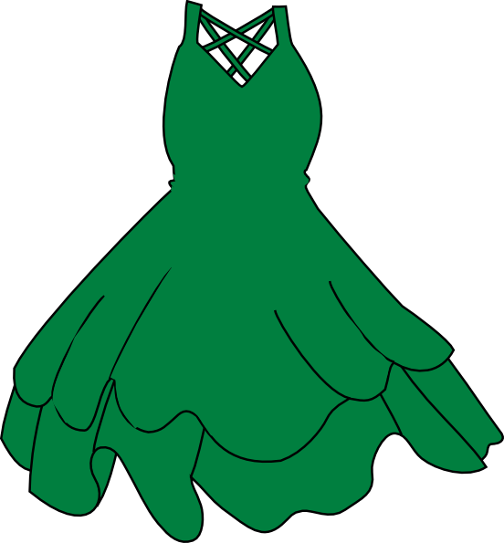 552x595 Green Dress Clip Art