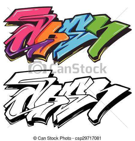 450x470 A Cute Cartoon Colorful Graffiti Can Use As Background Vector