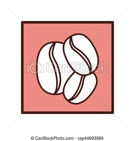 450x470 Coffee Grains Icon Image Design, Vector Illustration Vector