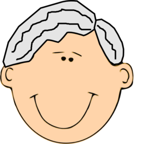300x288 Grandfather Smiling Clip Art
