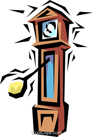 325x480 Grandfather Clock Royalty Free Vector Clip Art Illustration