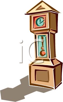 218x350 Picture Of A Grandfather Clock In A Vector Clip Art Illustration