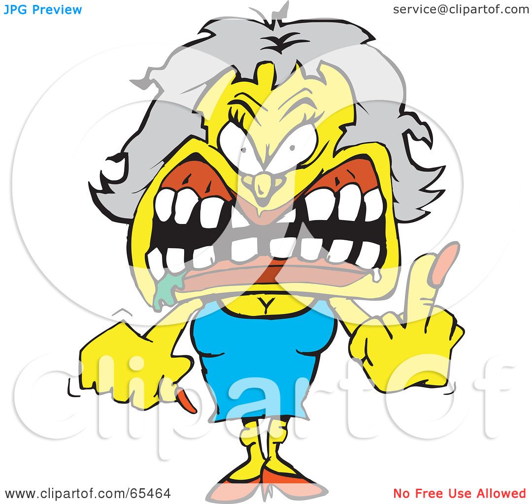 1080x1024 Royalty Free (Rf) Clipart Illustration Of An Angry Grandma