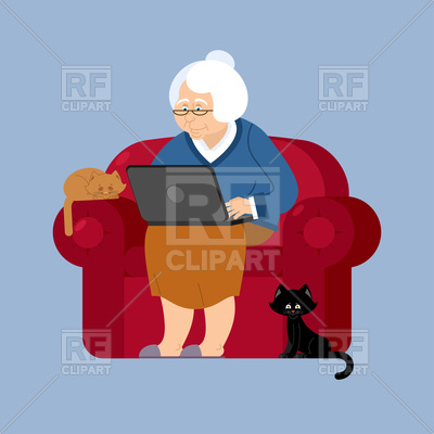 400x400 Grandmother And Laptop