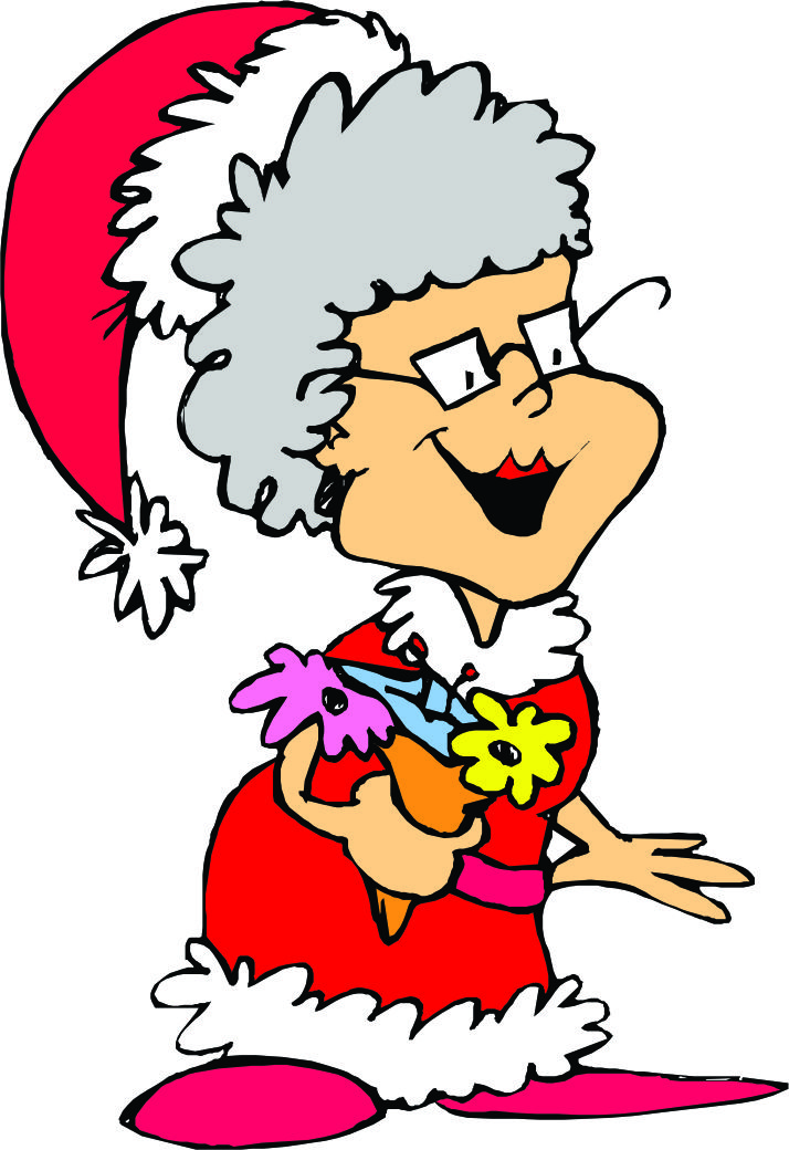 714x1040 Santa Grandma Clipart