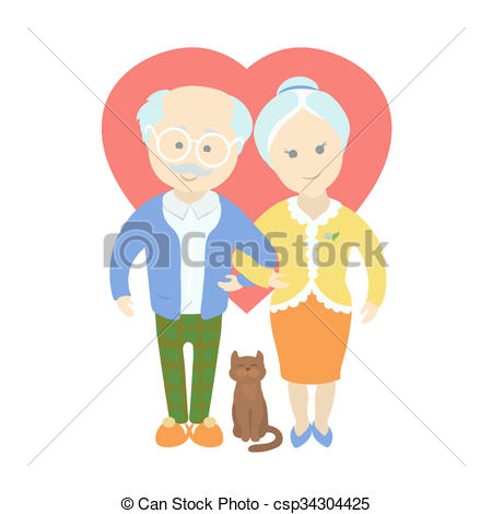 450x470 Happy Cute Old Couple