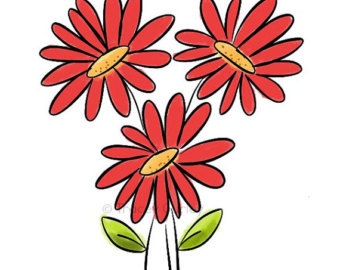 340x270 Vintage Gerber Daisy Clipart