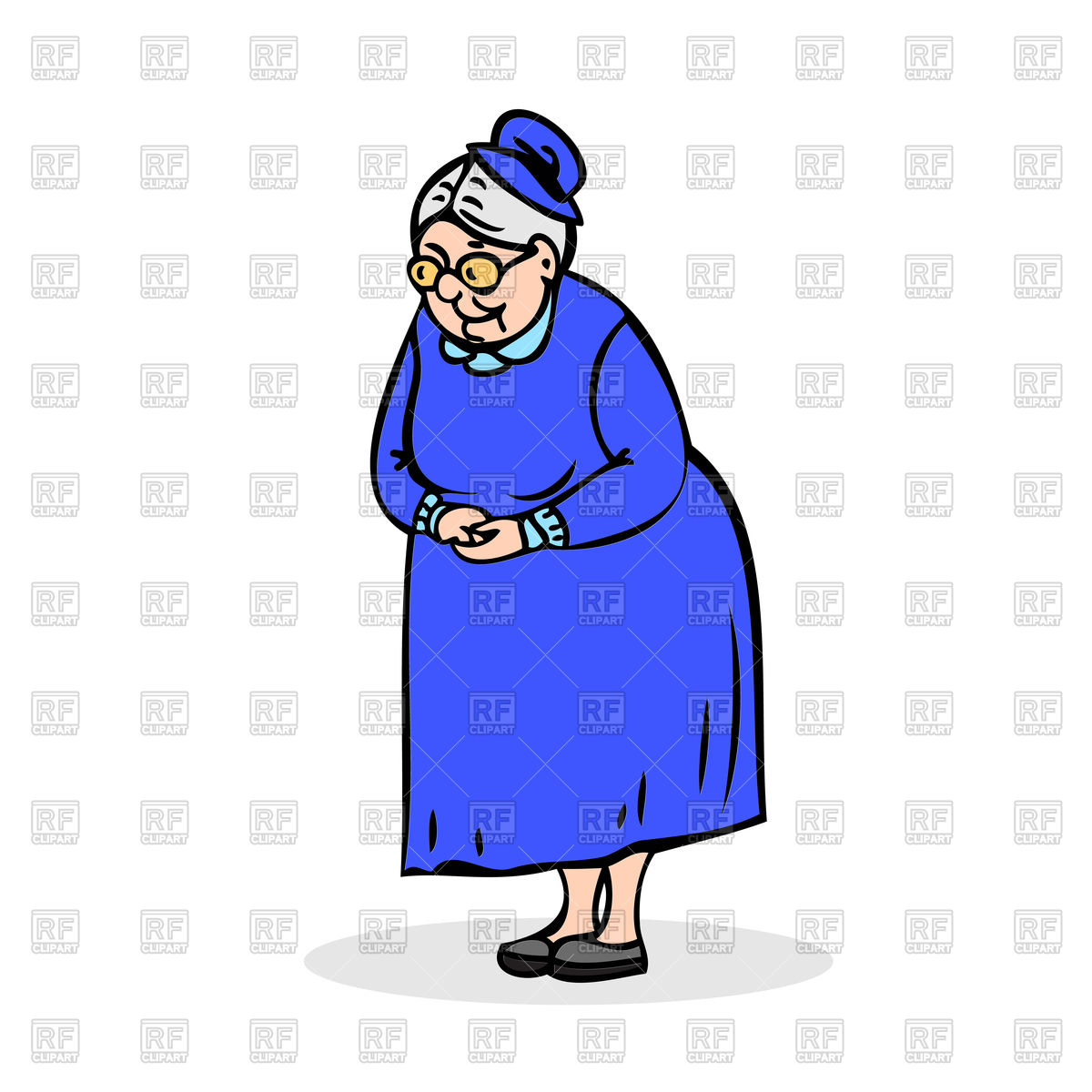 1200x1200 Grandmother With Cat Body. Cat With Grandma Head. Royalty Free