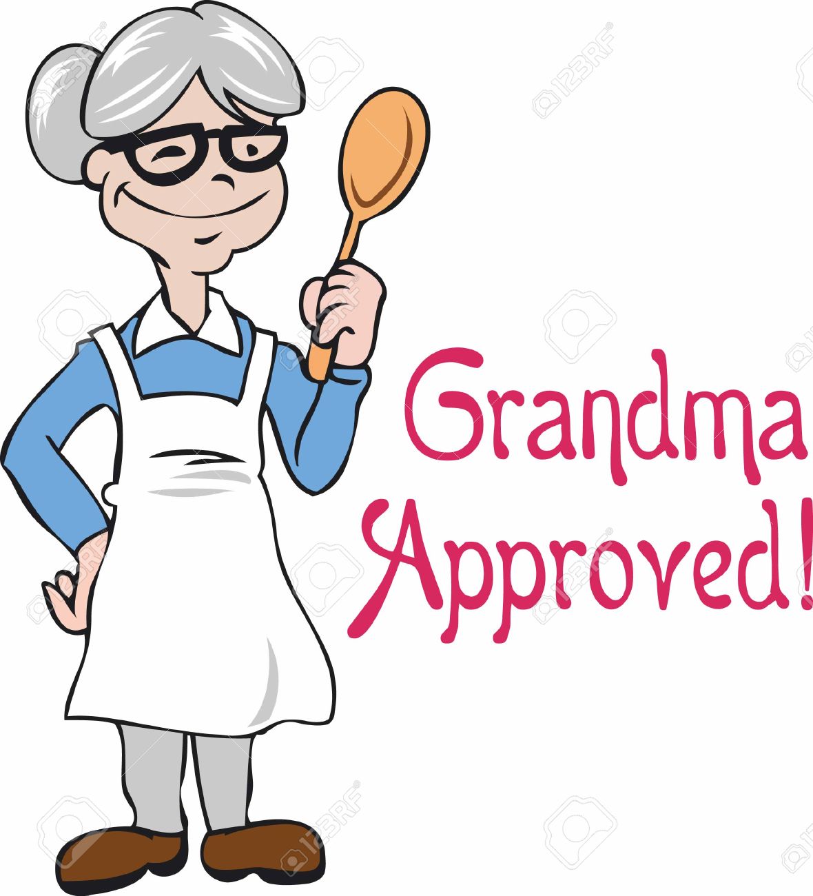 1180x1300 Cute Grandma Cooking Clipart