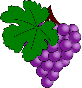279x300 Grape With Vine Leaf Clip Art Free Vector 4vector