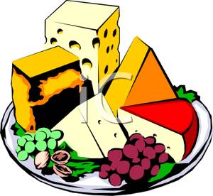 300x276 Clip Art Image Cheese Wedges With Grapes