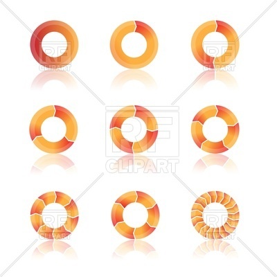 400x400 Circle Graph Divided Into Sections Royalty Free Vector Clip Art