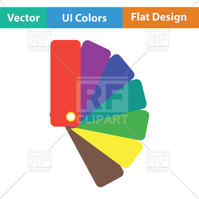 400x400 Color Samples Icon, Flat Color Design Royalty Free Vector Clip Art