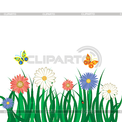 400x400 Grass And Flowers Clip Art Clipart Panda