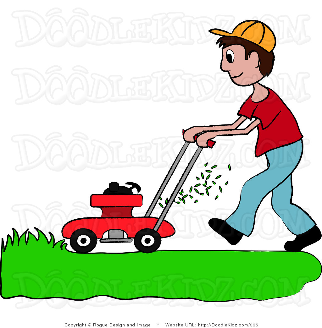 1024x1044 Boy Clipart Mowing Lawn