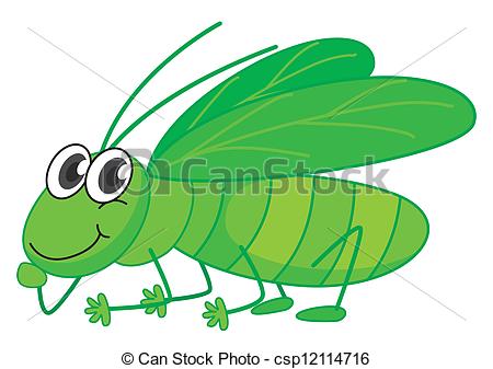 450x337 Illustration Of A Smiling Grasshopper On A White Background Vector