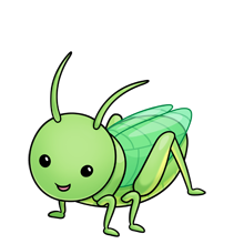 220x220 Grasshopper Fluff Favourites Clip Art, Kawaii