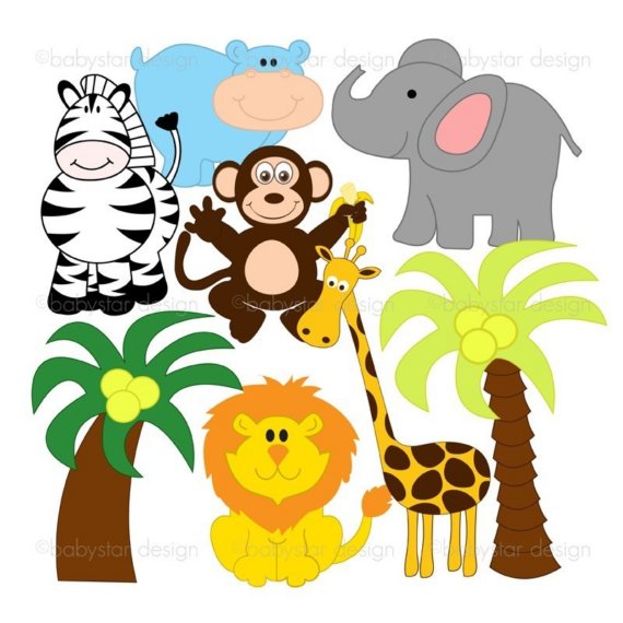 570x570 Jungle Clip Art Animals Clipart Panda