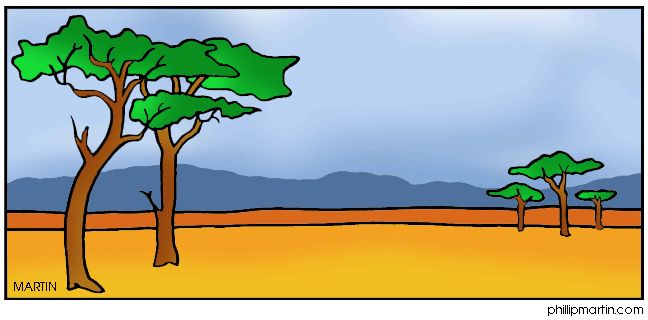 648x320 Grassland Biome Clipart