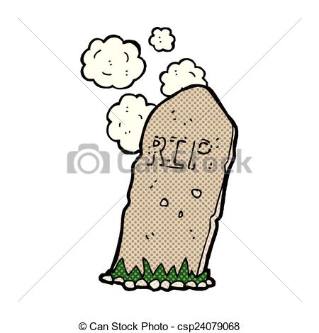 450x470 Comic Cartoon Spooky Grave. Retro Comic Book Style Cartoon Clip