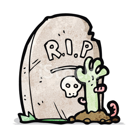 440x440 Cartoon Zombie Rising From Grave Stock Vector