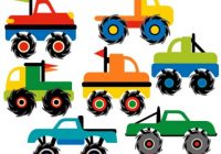 200x140 Monster Trucks Clipart Trucks Clip Art Pink Blue Fire In Monster