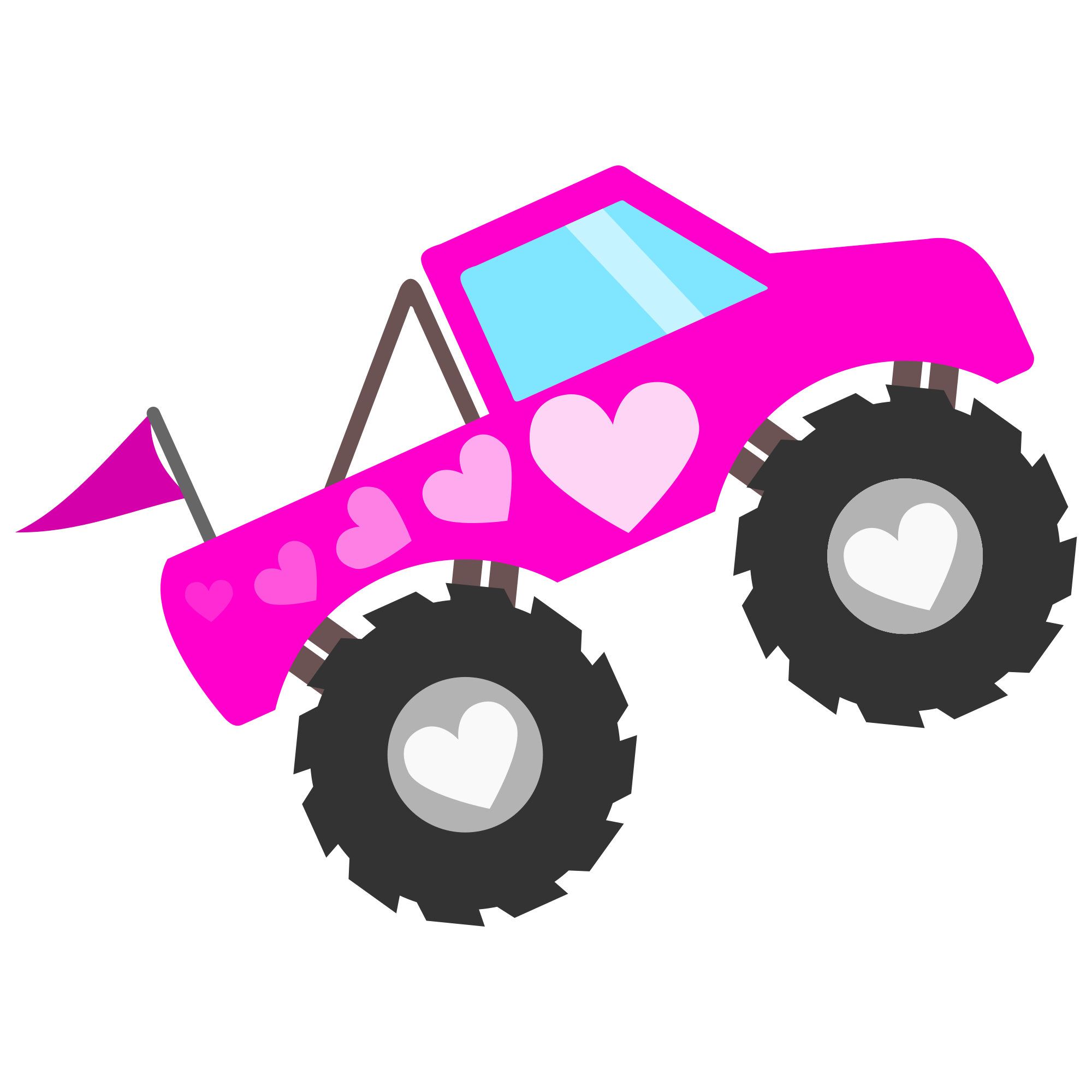 2000x2000 Pink Monster Truck For Girls Svg Svg Files And Printable